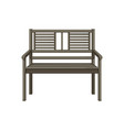 wooden garden outdoor bench cartoon vector image vector image