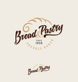 bakery logo bread baking emblem vintage pie vector image
