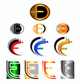 letter e vector image