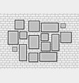 seamless background image of wood photo frames vector image