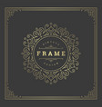 vintage flourishes ornament swirls lines frame vector image vector image