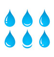 water drop set icons vector image