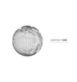 abstract globe sphere with destroyed effect vector image vector image