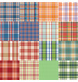 big tartan textile texture set vector image
