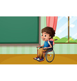 boy on wheelchair vector image