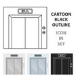 elevator icon in cartoon style isolated on white vector image