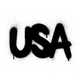 graffiti usa abbreviation sprayed in black over vector image