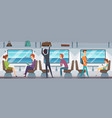 train interior people inside subway transport vector image