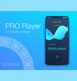 audio player user interface concept vector image
