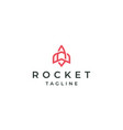 rocket logo icon design template flat vector image