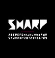sharp font vector image vector image