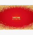 sparkling glitter border frame falling golden vector image vector image