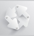 white arrows vector image vector image