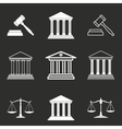 court icon set vector image