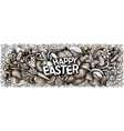 happy easter hand drawn cartoon doodles vector image