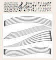 music notes and scale template vector image
