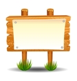 wooden sign post icon symbol label vector image vector image