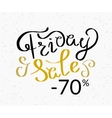 friday sale hand made script design template vector image vector image