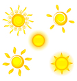 sun icons vector image