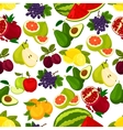 fresh fruits seamless pattern vector image vector image
