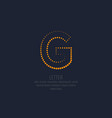 modern dotted letter g of the latin alphabet vector image vector image
