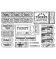 retro tickets set vector image