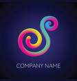 s letter logo icon blending color vector image