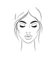sketch of young woman vector image vector image