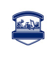 mulching bush hogging excavation services badge vector image vector image