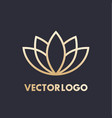 gold lotus logo vector image