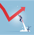 leader change graph direction vector image vector image