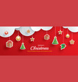 merry christmas and happy new year greeting card vector image vector image