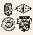 vintage monochrome brewing labels vector image