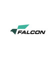 eagle falcon bird logo icon vector image