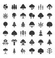 cute simple tree and plant icon vector image