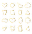 golden frames set vector image vector image