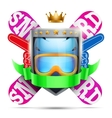 label for winter sport club or event bright vector image