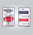 american football flyer sports party night layout vector image