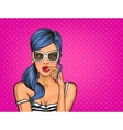 pop art surprised girl vector image vector image