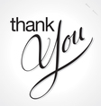 thank you hand lettering vector image vector image
