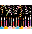 birthday candles vector image vector image