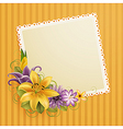 flowers and place for text vector image vector image