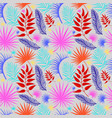 rainforest exotic leaves pattern vector image vector image