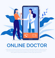 phone video call to doctor through vector image
