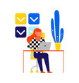 time management icon vector image vector image