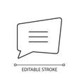 comment box pixel perfect linear icon vector image
