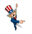 uncle sam pointing at a banner vector image