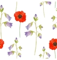 watercolor flowers pattern vector image