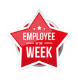 best employee week award badge vector image