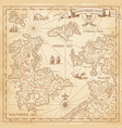 hi detail treasure map vector image